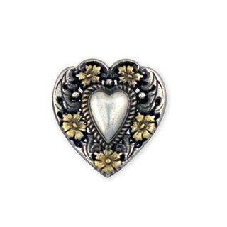 Blumen Herz Concho 25 mm