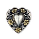 Blumen Herz Concho 25 mm