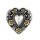 Blumen Herz Concho 25 mm