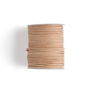 Rundes Lederband Natur 2mm