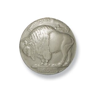 Nickel Concho Büffel 22 mm