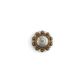Roped Berry Round Concho 19 mm Antik