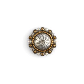 Roped Berry Round Concho 25 mm Antik
