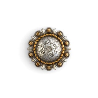 Roped Berry Round Concho 32 mm Antik