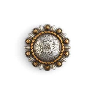 Roped Berry Round Concho 38 mm Antik