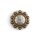 Roped Berry Round Concho 38 mm Antik