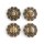 Roped Berry Round Conchos mit Motiv
