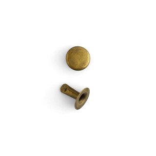 Hohlnieten Sehr klein Antik Messing