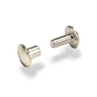 Chicago Schraubnieten 10 mm Nickel 10er Pack