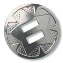 Geschlitzter runder Concho mit Sterndesign 25 mm