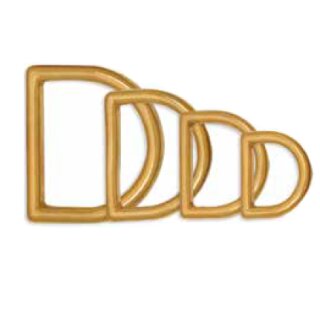Gegossene D-Ringe - Massiv Messing