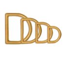 Gegossene D-Ringe - Massiv Messing