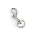 Kleiner Federkarabiner Messing vernickelt