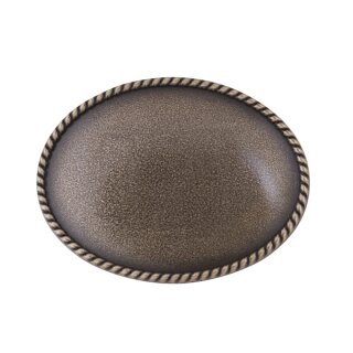 Ovale leere Seilrand Gürtelschnalle Antik Messing