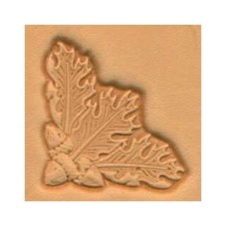 3D Stempel Eichblatt Ecke