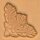 3D Stempel Eichblatt Ecke
