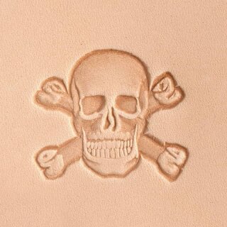 3D Stempel Skul & Crossbones
