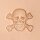 3D Stempel Skul & Crossbones