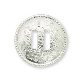 Silver Rope Slotted Concho 38mm