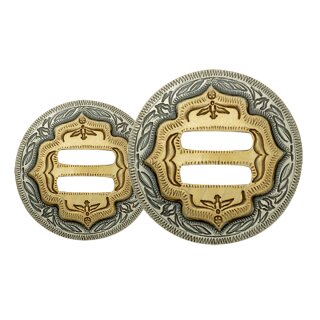 Antike zweifarbige Conchos