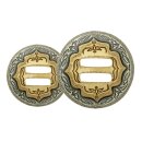 Antike zweifarbige Conchos