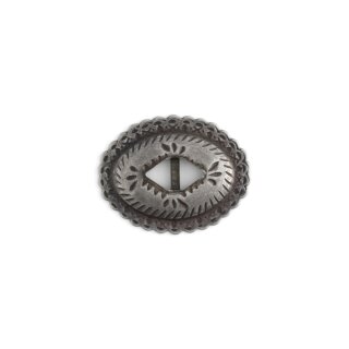 Nava Geschlitzte Conchos - Matt Nickel Finish - Klein - 6er Pack