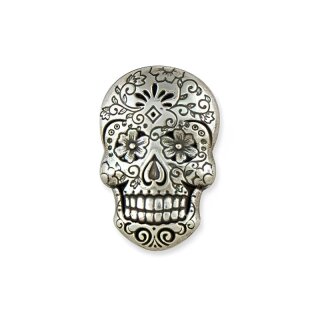 Sugar Skull Concho - Antik Silber