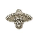 Sugar Skull Concho Sombrero - Antik Silber