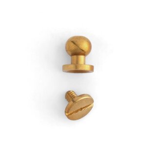 Knopfniete 7 mm - Massiv Messing - 10er Pack