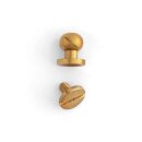 Knopfniete 7 mm - Massiv Messing - 10er Pack