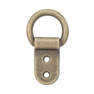 Solider Clip mit D-Ring 16mm, Antik Messing Finish
