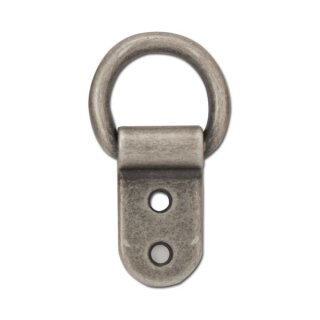 Solider Clip mit D-Ring 16mm, Antik Nickel Finish