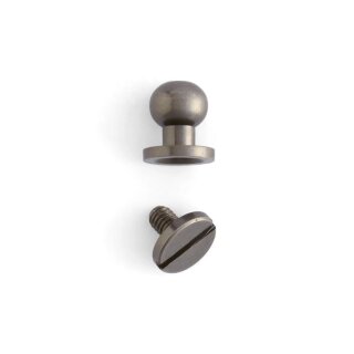 Knopfniete 8 mm - Antik Nickel Finish - 10 Stck