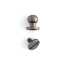 Knopfniete 8 mm - Antik Nickel Finish - 10 Stck