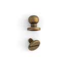 Knopfniete 8 mm - Antik Messing Finish - 10 Stck
