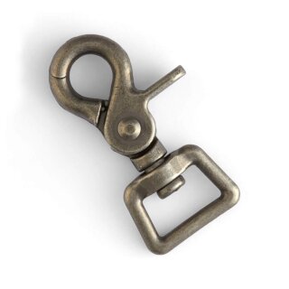 Karabiner Drehbar - 19 mm Antik Nickel