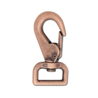 Schnapp-Karabiner 25mm Antik Kupfer