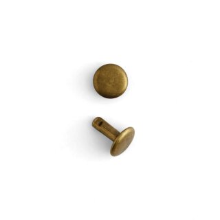 Nieten Doppelkopf - Mittel - Antik Messing Finish