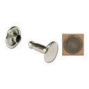 Breite Doppelkopf Niete - Klein -  Antik Nickel
