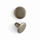 Breite Doppelkopf Niete - Mittel -  Antik Nickel