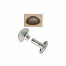 Gewölbte Nieten - 7mm - Gunmetal