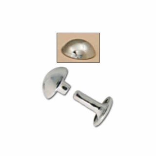 Gewölbte Nieten - 10mm - Nickel Finish