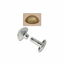 Gewölbte Nieten - 10mm - Antik Messing