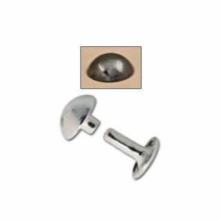 Gewölbte Nieten - 10mm - Antik Nickel