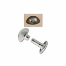 Gewölbte Nieten - 10mm - Antik Nickel