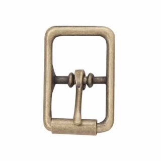 Mittelbalken Rollschnalle - 19mm - Antik Messing