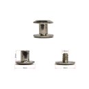 Schraubniete Elegant F8 – 8 mm, Messing vernickelt