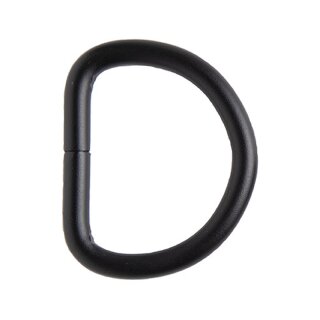 Solide D-Ringe - 19mm - Schwarz Matt