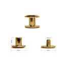 Schraubniete Elegant F8 – 8 mm, Messing, nickelfrei
