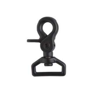 Karabiner Drehbar - 25mm Schwarz (Nickelfrei)